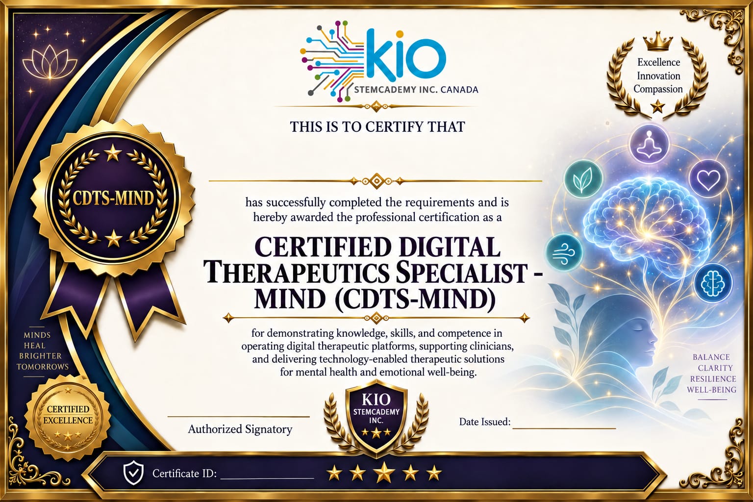 Certified Digital Therapeutics Specialist, Mind certificate